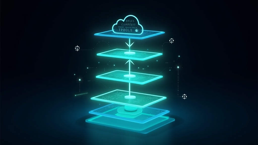 機械学習・AI開発に必要な技術スタックの4層構造を示すイメージ図