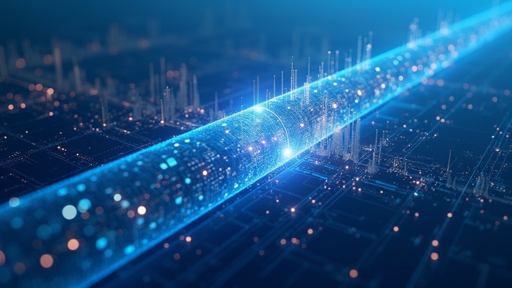 VPN暗号化トンネルの仕組みを示すデジタルネットワーク図解イメージ