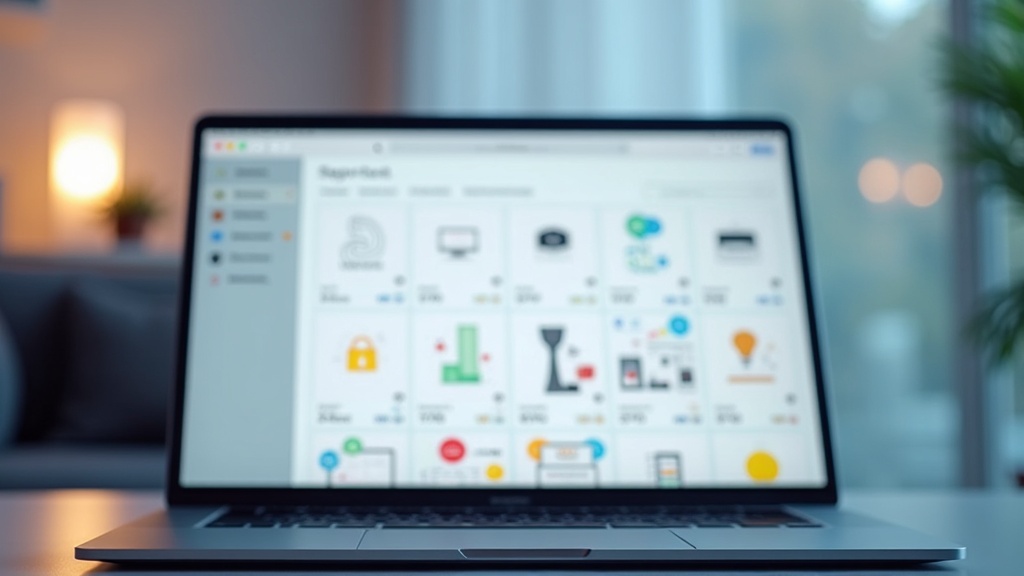 MacBook ProにConoHa WINGのモダンなフラットデザインコントロールパネルが表示されている画面のクローズアップ