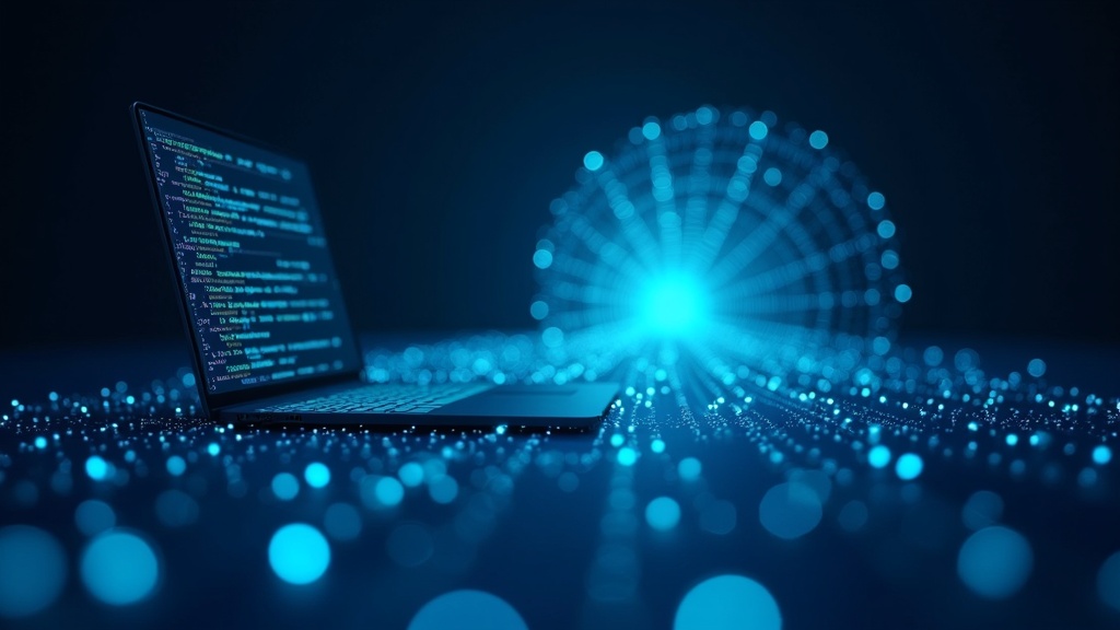 VPN暗号化トンネルの仕組みを示すデジタルネットワーク経路のイメージ