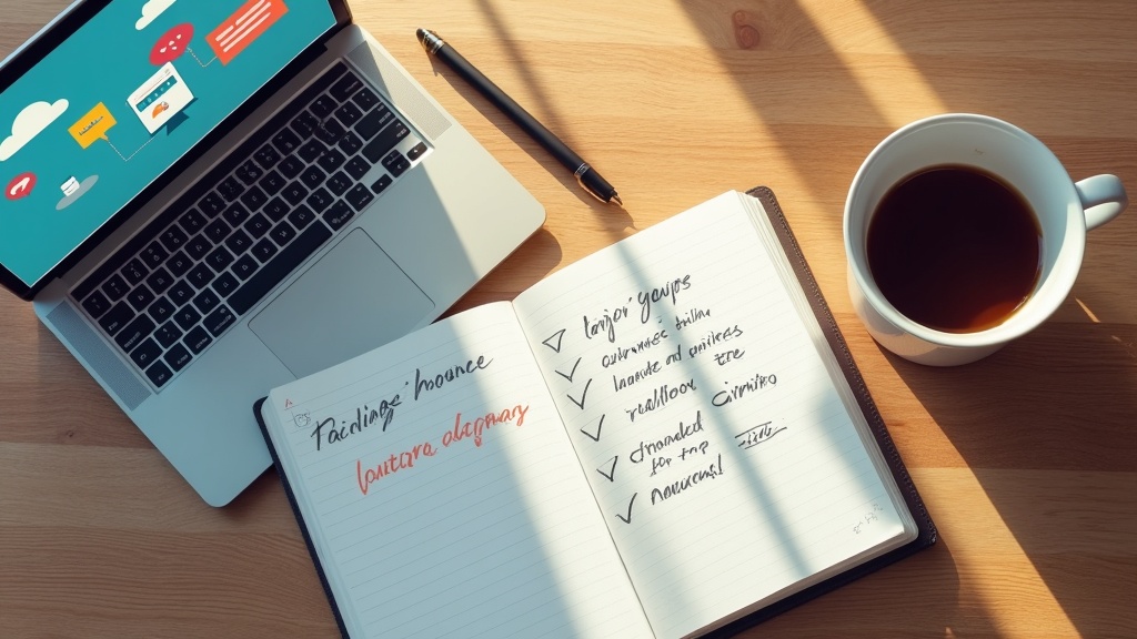 クラウドストレージの選び方チェックリストを確認しながらサービスを比較している様子