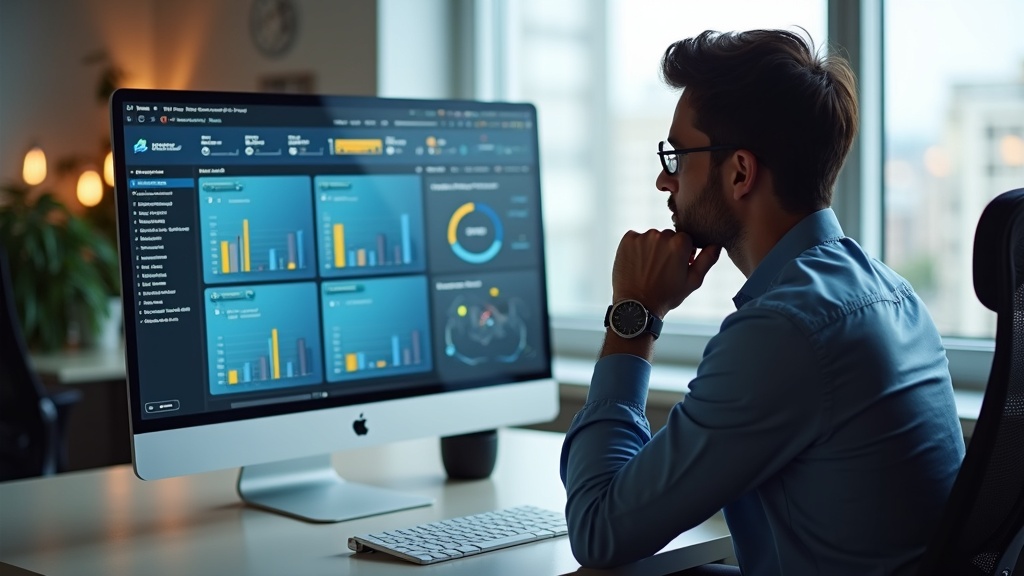 開発者がAIコーディングツール3種の総合評価ダッシュボードを比較検討している場面