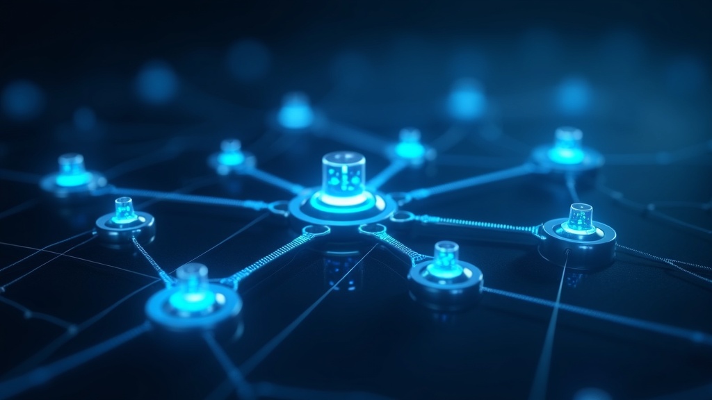 リアルタイムデータ同期を支える分散ネットワーク構造のイメージ図