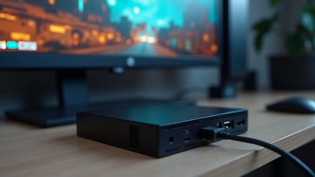 ゲーム機とPCの間にHDMIとUSBケーブルで接続されたキャプチャーボードの仕組み図解